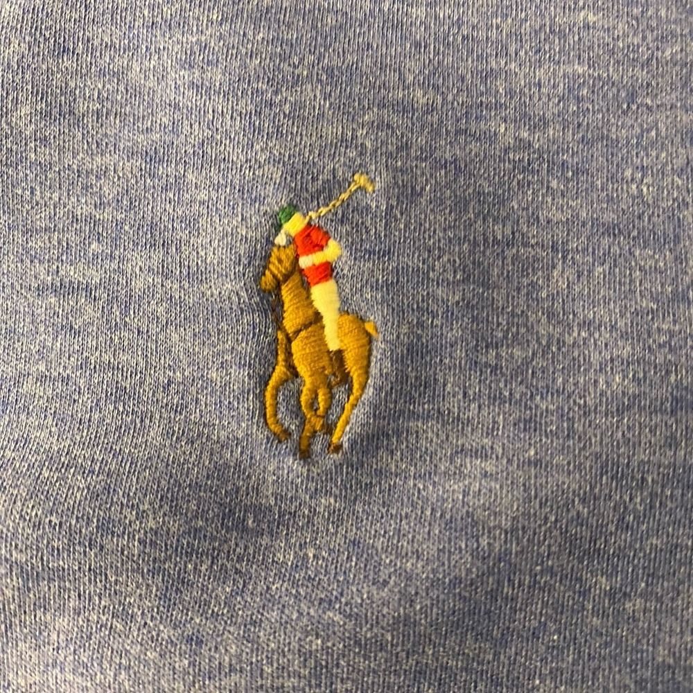 Polo Ralph Lauren Classic Fit Blue Men's Polo Shirt Mens Medium Flesh Pony - Picture 5 of 8